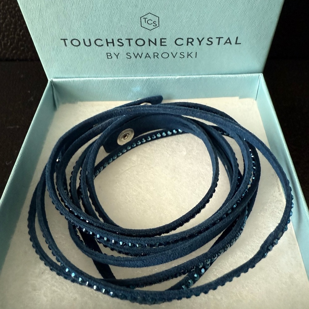 Touchstone Crystal Wrap- Star Bracelet Navy